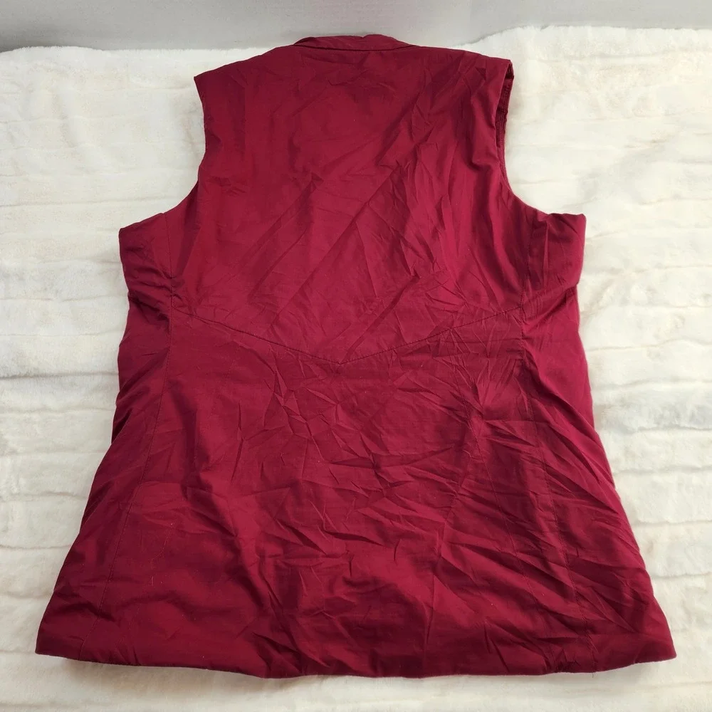 Outdoor Research Womens Refuge Vest Maroon Insulated Full Zip Size M‎ Medium